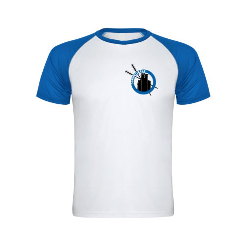 Camiseta Escudo Donostiarra tejido técnico manga azul